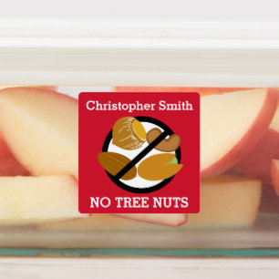Kids Personalized Tree Nut Allergy Symbol No Nuts