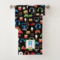 Kids Personalized Video Game Snacks Gamer Pattern