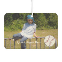 Kids Photo Baseball Quote Name Air Freshener