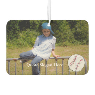 Kids Photo Baseball Quote Name Air Freshener