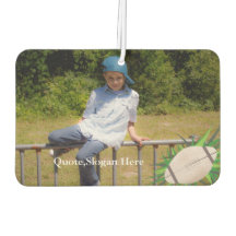 Kids Photo Football Quote Name Air Freshener