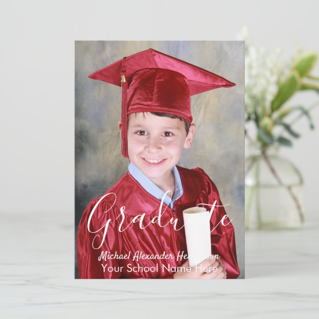 Kids Photo Graduation Announcement (Standing Front)