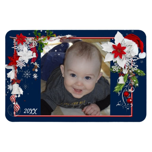 Kids Photo Template Christmas Gift for Grandma Magnet (Horizontal)