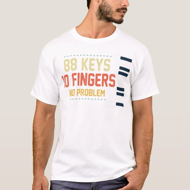 Kids Piano Key Musician Music Keys T-Shirt (Front)