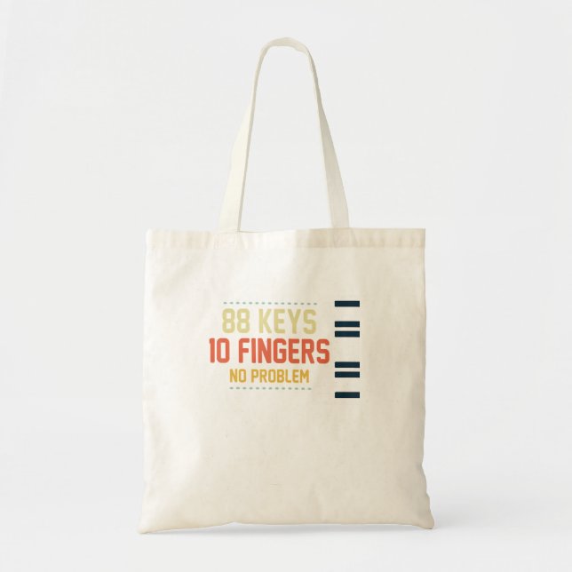 Kids Piano Key Musician Music Keys Tote Bag (Front)