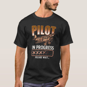 Kids Pilot In Progress Future Pilot Toy Airplane T-Shirt
