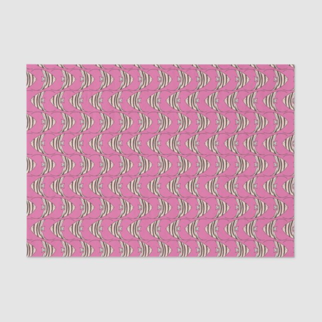 Kids Pink Fish pattern Tissue Paper (Front)