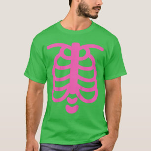 Kids Pink Skeleton Toddler Girls Halloween Costume T-Shirt