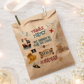 Kids pirate party birthday thank you Favour Bag