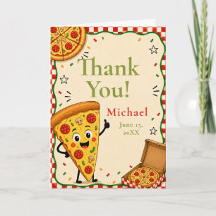 Kids Pizza Party Thank You Card