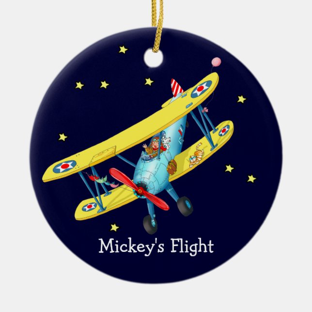 Kids Plane Ornament (Front)