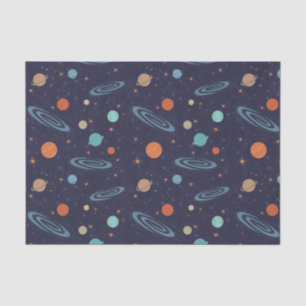 Kids Planets Solar System Galaxy Sparkling Stars Tissue Paper