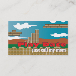 Kids Play date business card - Contact card