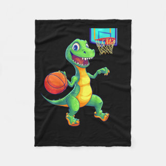 Kids Playful Dinosaur Sketll Player Design For Kid Fleece Blanket