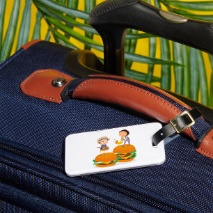 Kids Playing Music on Giant Cheeseburgers  Luggage Tag