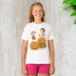 Kids Playing Music on Giant Cheeseburgers T-Shirt