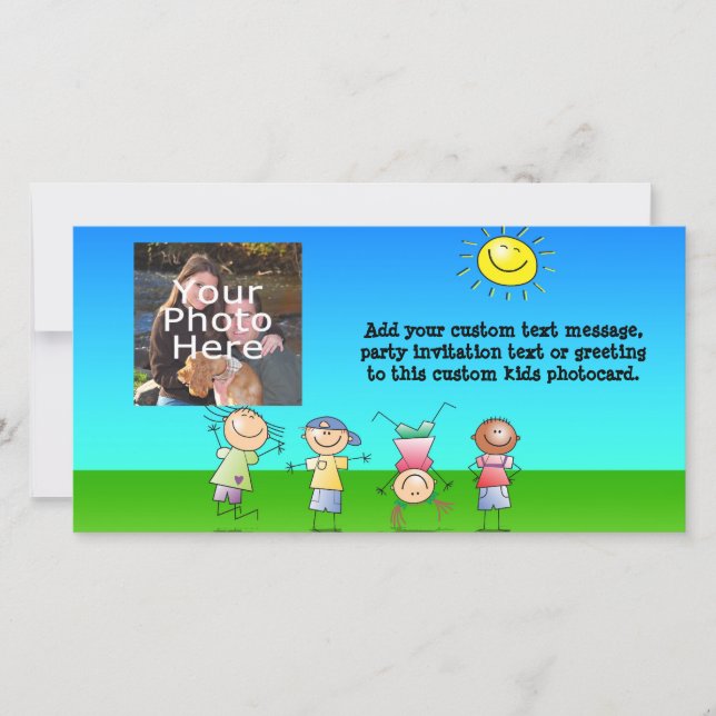 Kids Playing Outdoors on a Sunny Day (Front)