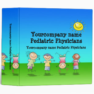 Kids Playing Outdoors on a Sunny Day Binder