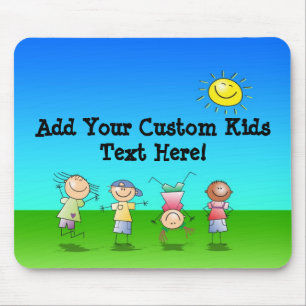 Kids Playing Outdoors on a Sunny Day Mouse Pad