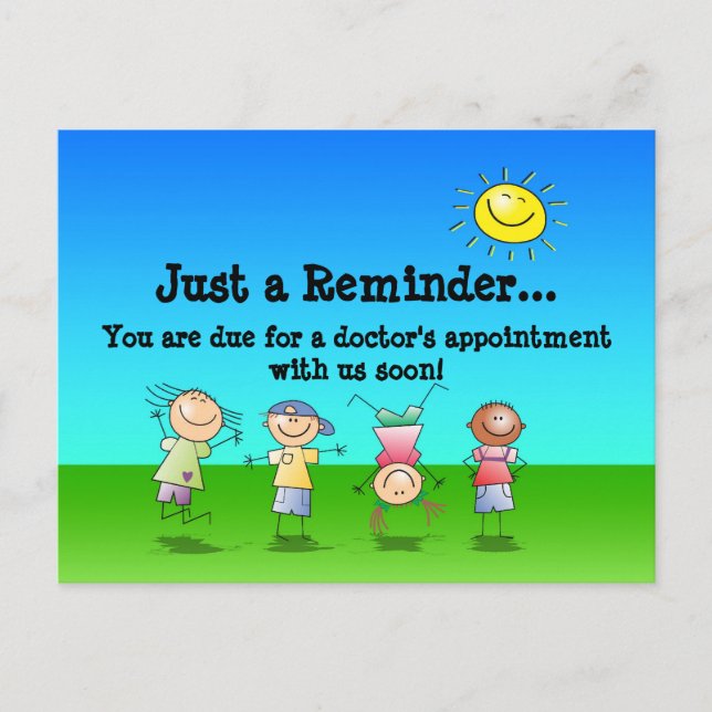 Kids Playing Outdoors on a Sunny Day Postcard (Front)