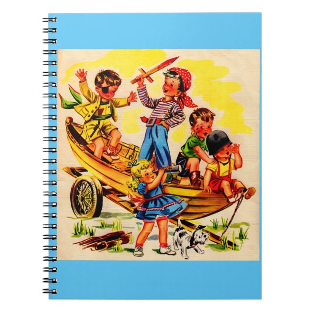kids playing pirate notebook (Front)