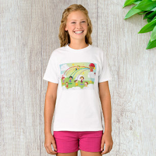 Kids Playing Under Rainbow Firefighter Spray T-Shirt