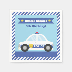 Kids Police Birthday Party Supplies Napkin