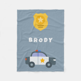 Kids Police Blanket - Personalized Name Blanket
