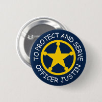 Kid's police officer name badge with sheriff star 