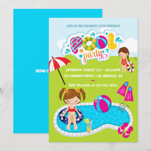 Kids Pool Party Invitation