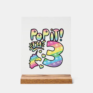 Kids Pop It 3e anniversaire Filles 3 ans Fidget 