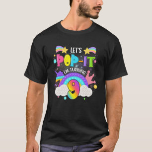 Kids Pop It 9th Year Old Birthday Girl Unicorn For T-Shirt