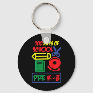 Kids Pre K-3 - 100 Days Of School Keychain