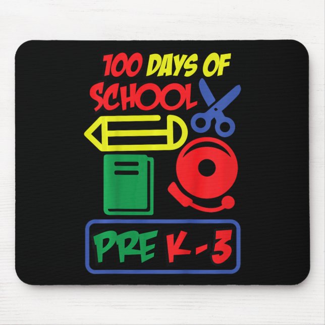 Kids Pre K-3 - 100 Days Of School  Mouse Pad (Front)