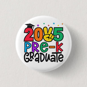 Kids Pre-K Grad 2025 Preschool Prek Graduation 1 Inch Round Button
