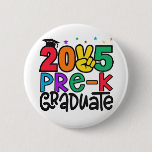 Kids Pre-K Grad 2025 Preschool Prek Graduation 2 Inch Round Button