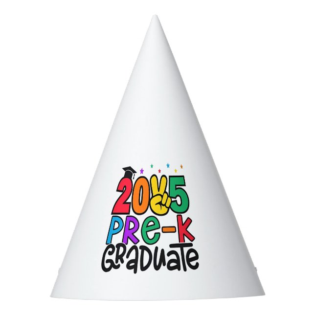 Kids Pre-K Grad 2025 Preschool Prek Graduation Party Hat (Front)