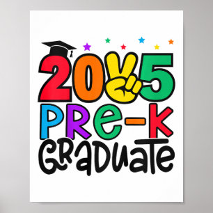 Kids Pre-k Graduate 2025 Preschool Graduation Cl O Poster