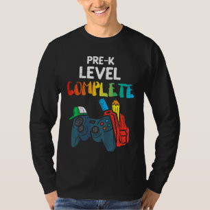 Kids Pre K Level Complete Game Controller Last Day T-Shirt
