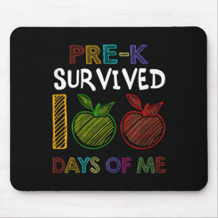 Kids Pre-k Survived 100 Days Of Me School Gift For Mouse Pad