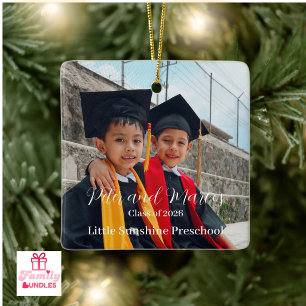 Kids Preschool Graduation Keepsake Ceramic Ornament