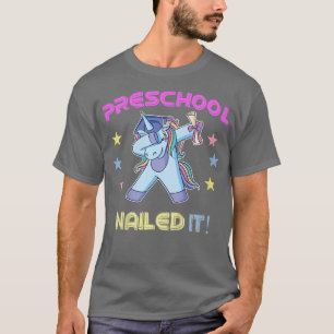 Kids Preschool Nailed It  Dabbing Unicorn Graduati T-Shirt