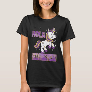 Kids Primer Dia Escuela Nina Spanish Hola Kinderga T-Shirt