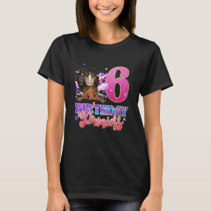 Kids Princess 6th Birthday African American 6 Yrs T-Shirt