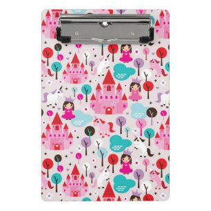 kids princess castle and unicorn mini clipboard