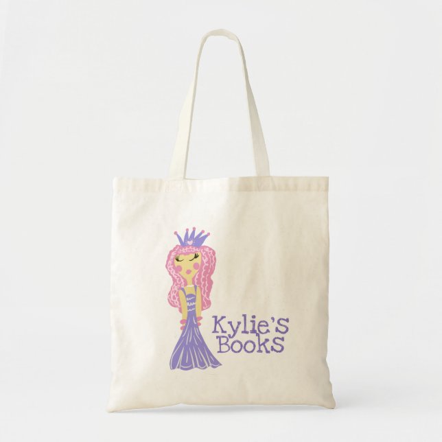 Kids Princess Purple Pink Library Sac fourre-tout  (Devant)