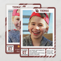 Kids Profile Trading Gridiron Football Birthday