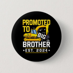 Kids Promoted to Big Bro 2024 Leveled up to Big Br 2 Inch Round Button