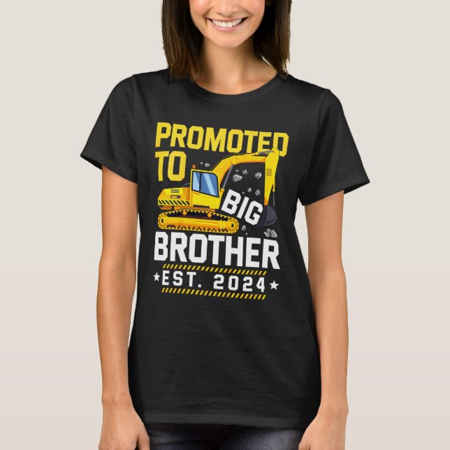 Kids Promoted to Big Bro 2024 Levelled up to Big B T-Shirt (Front)