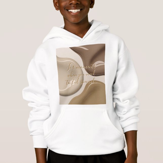 Kids pullover hoodie in stylish graphic (Front)